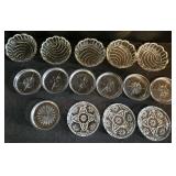 15 Vintage Glass Coasters/Ashtrays
