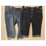 (2) Sz 10 Faded Glory Denim Capris