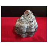 NEW Hand-blown Art Glass Pumpkin features a