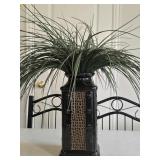 13" Ceramic Vase w/Fuax Grass