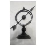 14"ï¿½13" Rustic Black Metal Steel Armillery Sphere