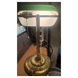 Traditional Bankers Desk Lamp with Polished Brass