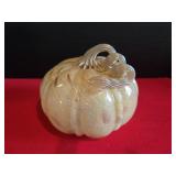 NWT Iridescent Gold and Light Beige Hand-blown