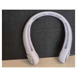 NEW White Hunter Rechargeable Portable Neck Fan