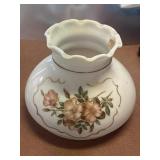 VTG Milk Glass Pink Roses Lamp Shade 6ï¿½