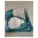 NIP Warm and Cozy Teal Blanket/Slipper Set