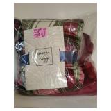 NIP (2) Warm and Cozy Plaid & Red Throw Blankets