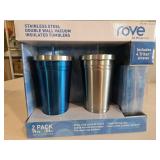 NIB ROVE (2) 19oz Pack Stainless Double Wall