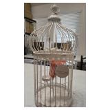 Allison Cork White, Metal Birdcage Candle Holder