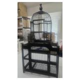 Victorian Style Wooden and Wire Birdcage