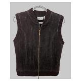 Sz XL Sweater/Suede Vest