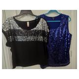 (2) Sz XL Sequined Tops