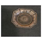 6" Pink Depression Glass Plate in the Princess