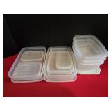 (9) Plastic Containers w/Lids