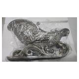 NIB (1) 13.5" Silver Christmas Sled