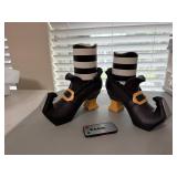 NIB Witches Boot LED Candle Holders w/Remote