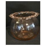 Pink Depression Glass Rose Bowl or Fishbowl Vase