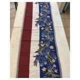 106" x15"  Quilted Table Runner Texas Pride