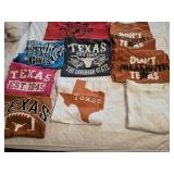 (9) Sz Large TEXAS T-shirts