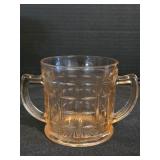 Pink Colonial Block Sugar Bowl c.1930