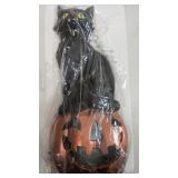 NIB 17" Black Cat with Candle Inside