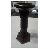 Dark Wood Resin Pillar Candle Holder 12"ï¿½6"