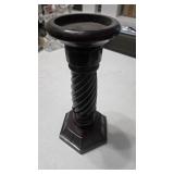 Dark Wood Resin Pillar Candle Holder 12"ï¿½6"
