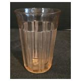 4 1/8" Pink Depression Glass Tumbler