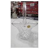 Galway Irish Crystal Handled Basket Ft a Diamond