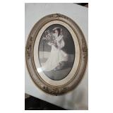 Oval Gold Tone Ornate Resin Frame