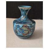 1970s-80s Hand-painted Ceramic Art Pottery 5.5"