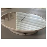 White Electric Rotating Display Stand Turntable