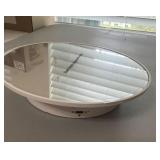 White Electric Rotating Display Stand Turntable