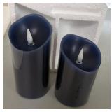 NIB (2) 3-D Moving Flame Candles with Remote