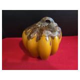 NWT Handblown Orange Glass Decorative Pumpkin