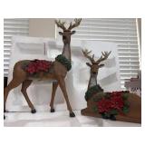 NIB Set of Reindeerï¿½s w/Poinsettias