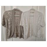 (2) XL Faded Glory Short-sleeve Crocheted Knit