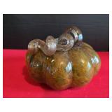 NEW Handcrafted Decorative Art Glass Pumpkin