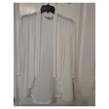 NWT Sz Med White R&M Richards Drape-front Swing