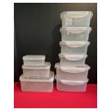 (9) Plastic Containers w/Lids