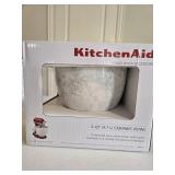 NIB 5Qt KitchenAid Stand Mixer Ceramic Bowl