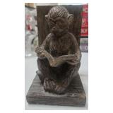 Monkey Reading a Book, Dark Brown Polynesian or