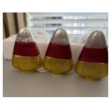 NIB (3)  Glass Candy Corns Decorations.