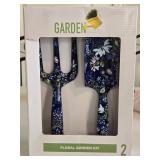 NIB Garden Party 2 Piece Floral Metal Garden Kit