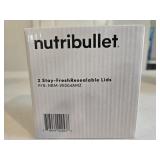 NIB NutriBullet (2) Stay-Fresh Resealable Lids