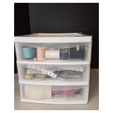 Small 3-Drawer Storage Cabinet w/Contents!