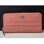 Salmon Pink Coach Woven Leather Accordion