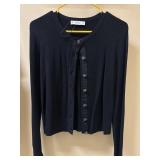 NWOT Sz M Zara Knit Cardigan Round Rhinestone /