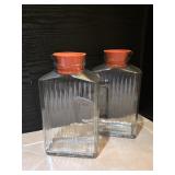 (3) Glass Juice Containers
