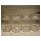 (4) Glass Canisters w/Airtight Lids